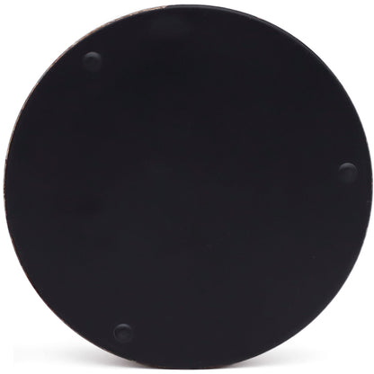 Set of 4 Modern Faux Marble Round Drink Coaster Set with Gold Trim & Holder