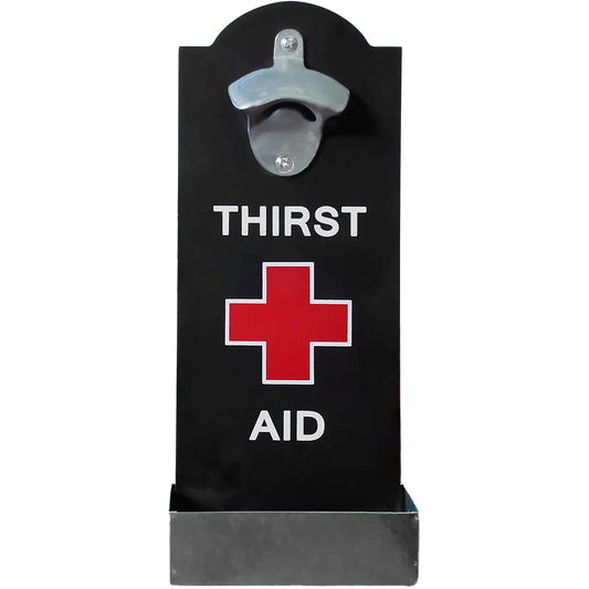 ‘Thirst Aid’ Black Bottle Opener