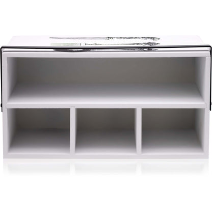White 4 Compartment Cutlery Holder With Handle