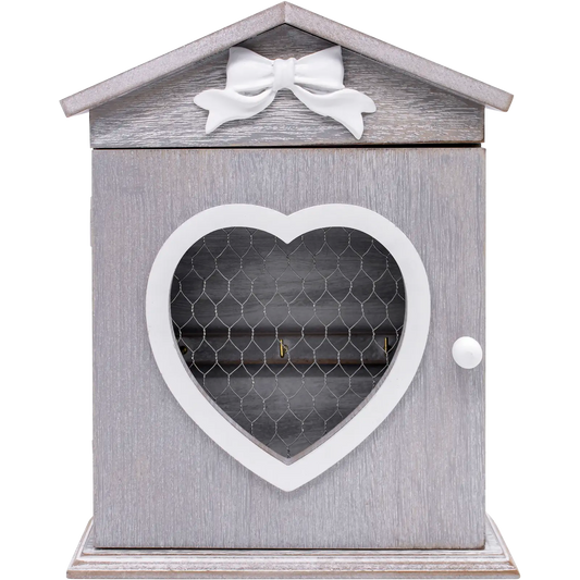 Heart House 6 Key Hook Holder Cabinet