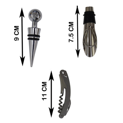 Acacia Wood Wine Accessory Gift Set | 3-Piece Tool Kit