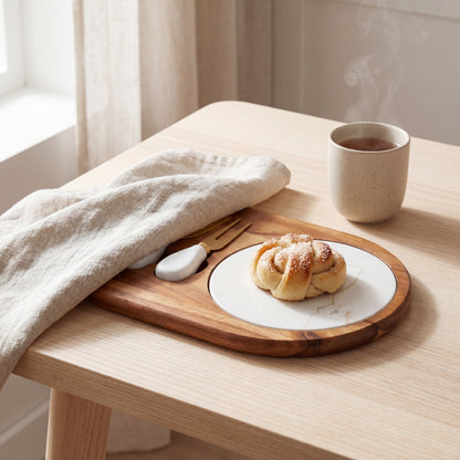 Acacia Wood & Marble Cheese Board Set