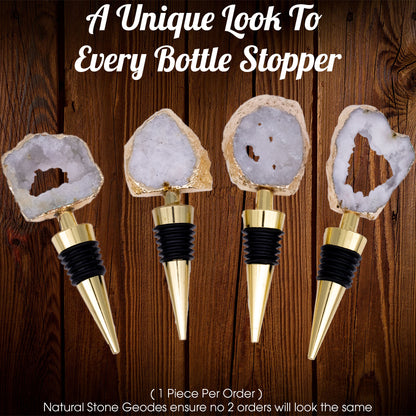 White Agate Stone Bottle Stopper