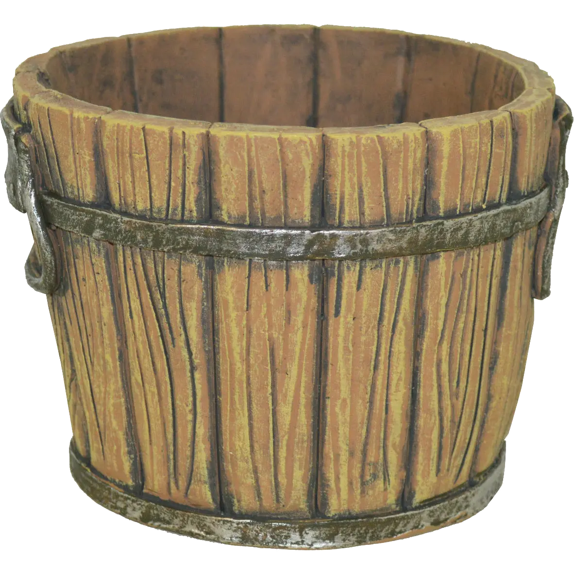 Bucket Well Style Flower Plant Pot Back