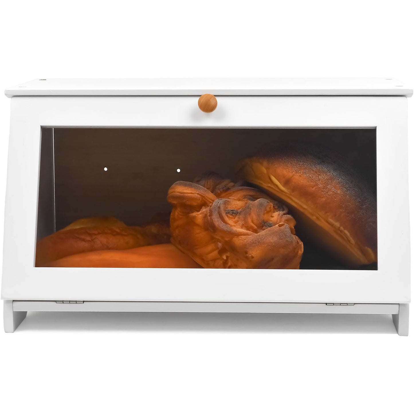 White Bamboo Single-Layer Bread Bin