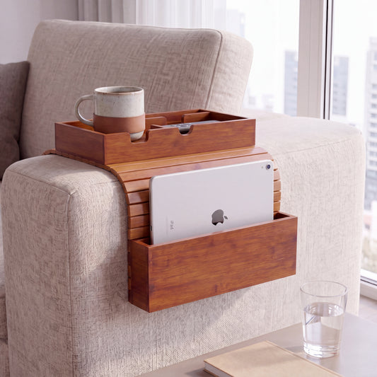 Bamboo Sofa Armrest Tray