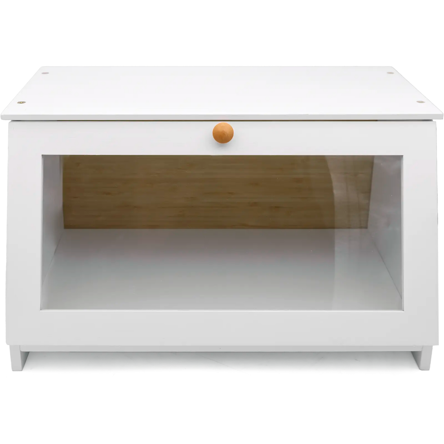 White Bamboo Single-Layer Bread Bin