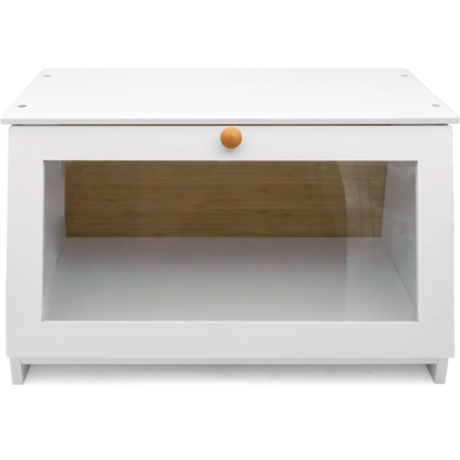 White Bamboo Single-Layer Bread Bin