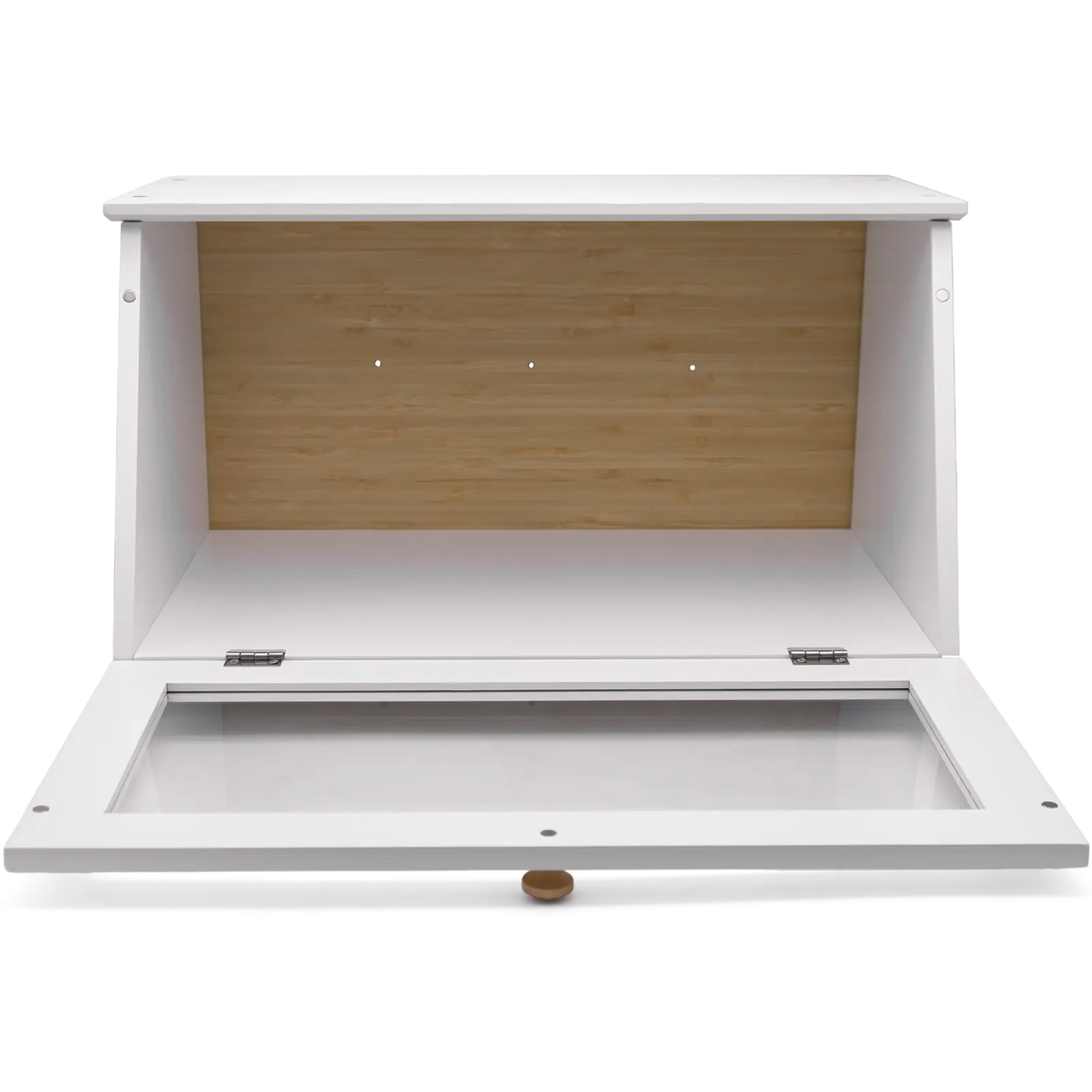 White Bamboo Single-Layer Bread Bin