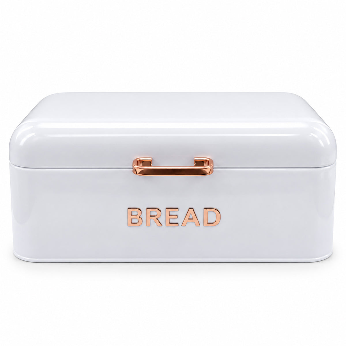 White 4 Piece Bread Bin & Canister Storage Set
