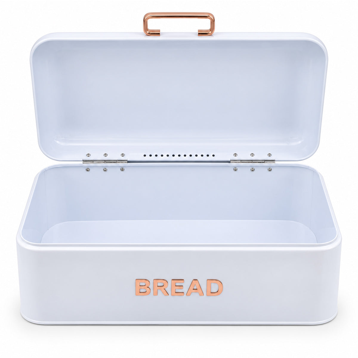 White 4 Piece Bread Bin & Canister Storage Set
