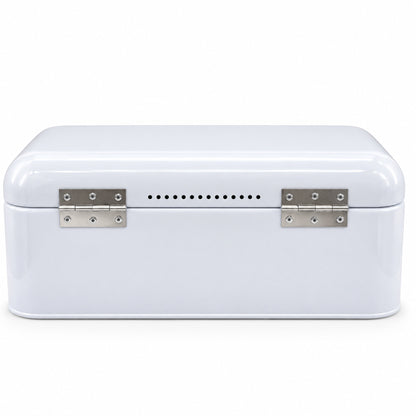 White 4 Piece Bread Bin & Canister Storage Set