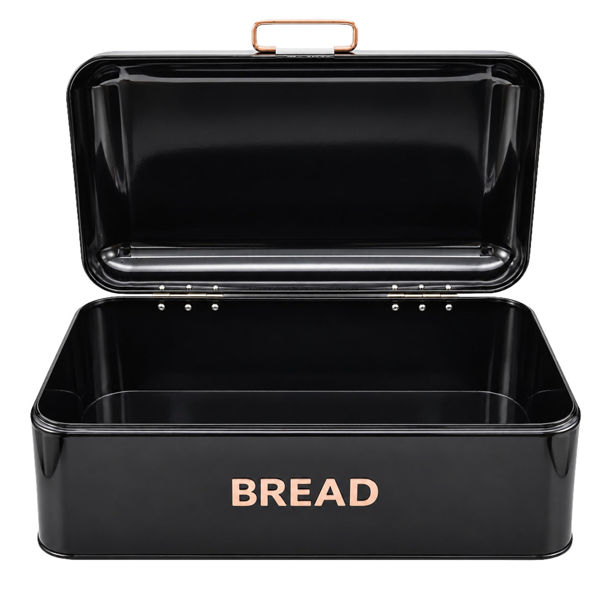 Black 4 Piece Bread Bin & Canister Storage Set