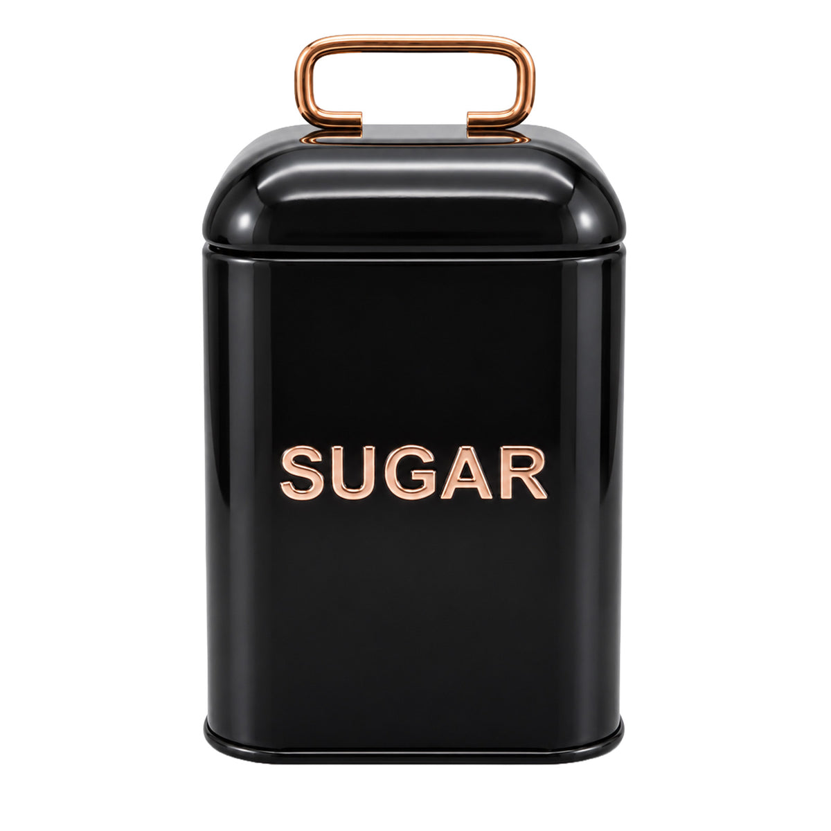 Black 4 Piece Bread Bin & Canister Storage Set