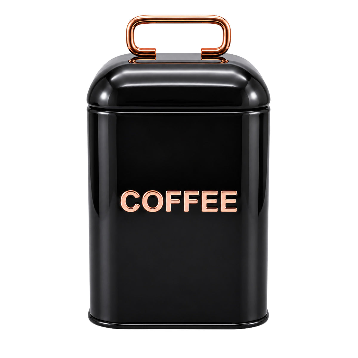Black 4 Piece Bread Bin & Canister Storage Set