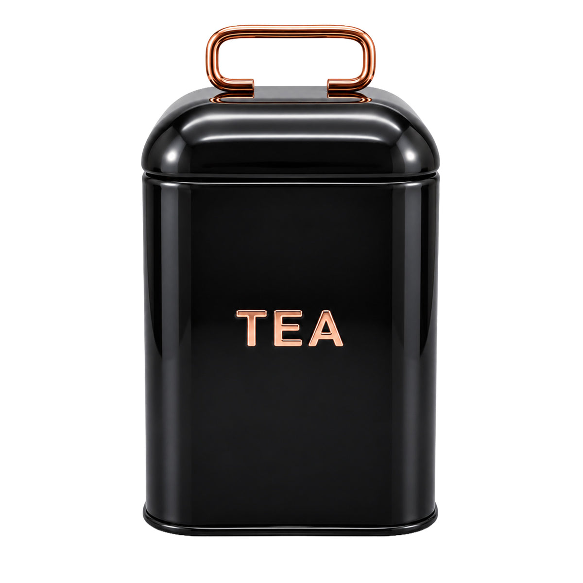 Black 4 Piece Bread Bin & Canister Storage Set