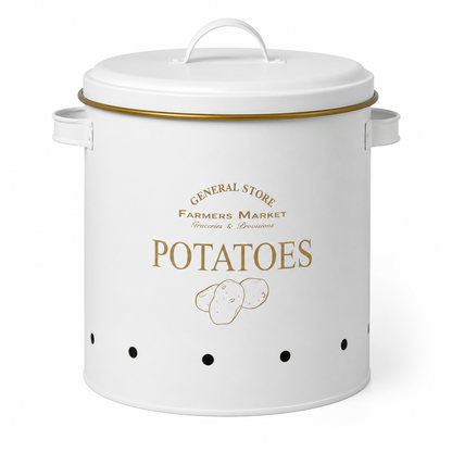 Vintage Farmhouse 3-Piece Potato, Onion & Garlic Storage Bin Set