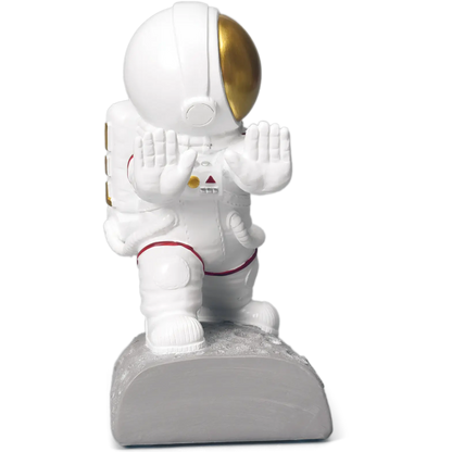 Pushing Facing Astronauts Bookends