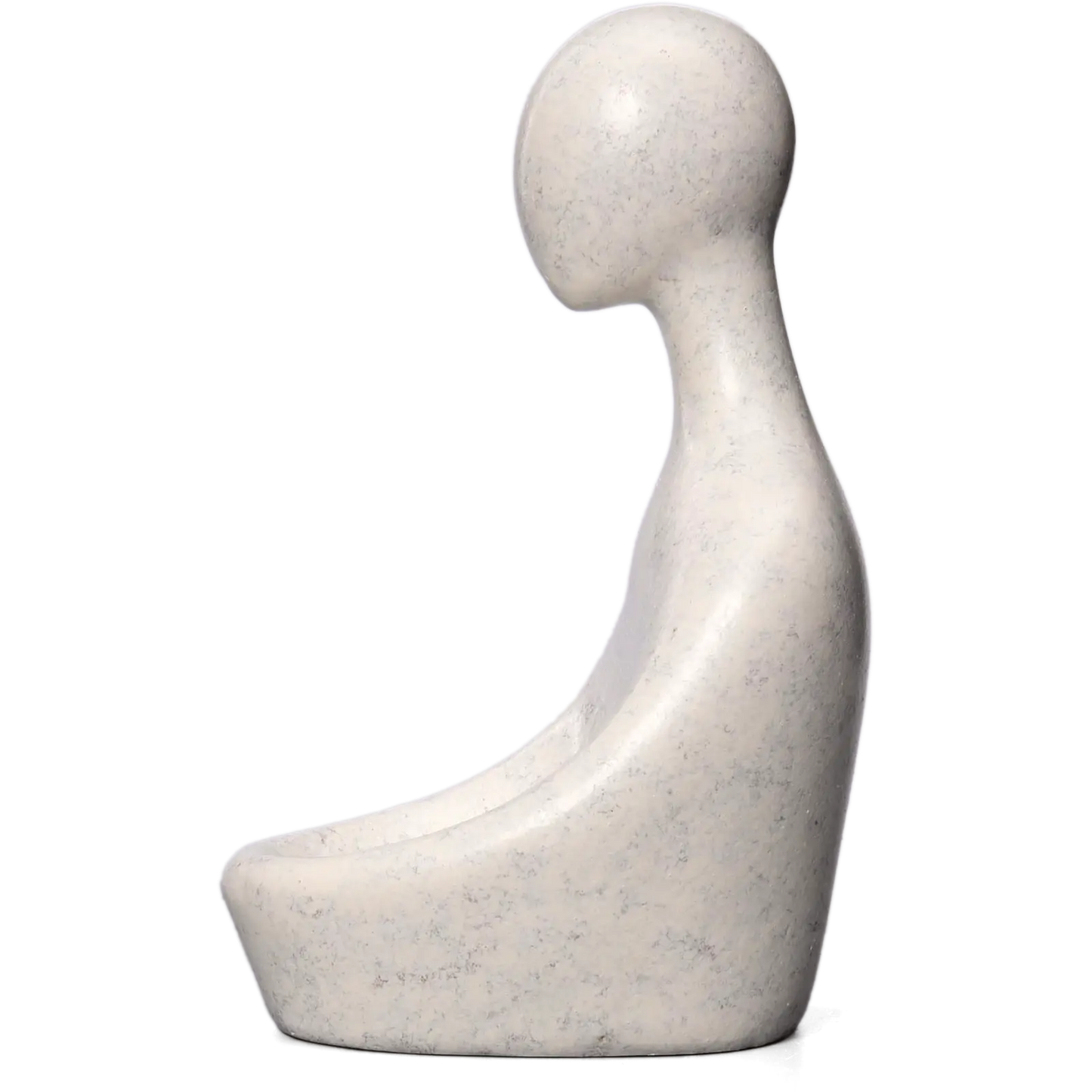 Tranquil Statuette With Glass Bowl