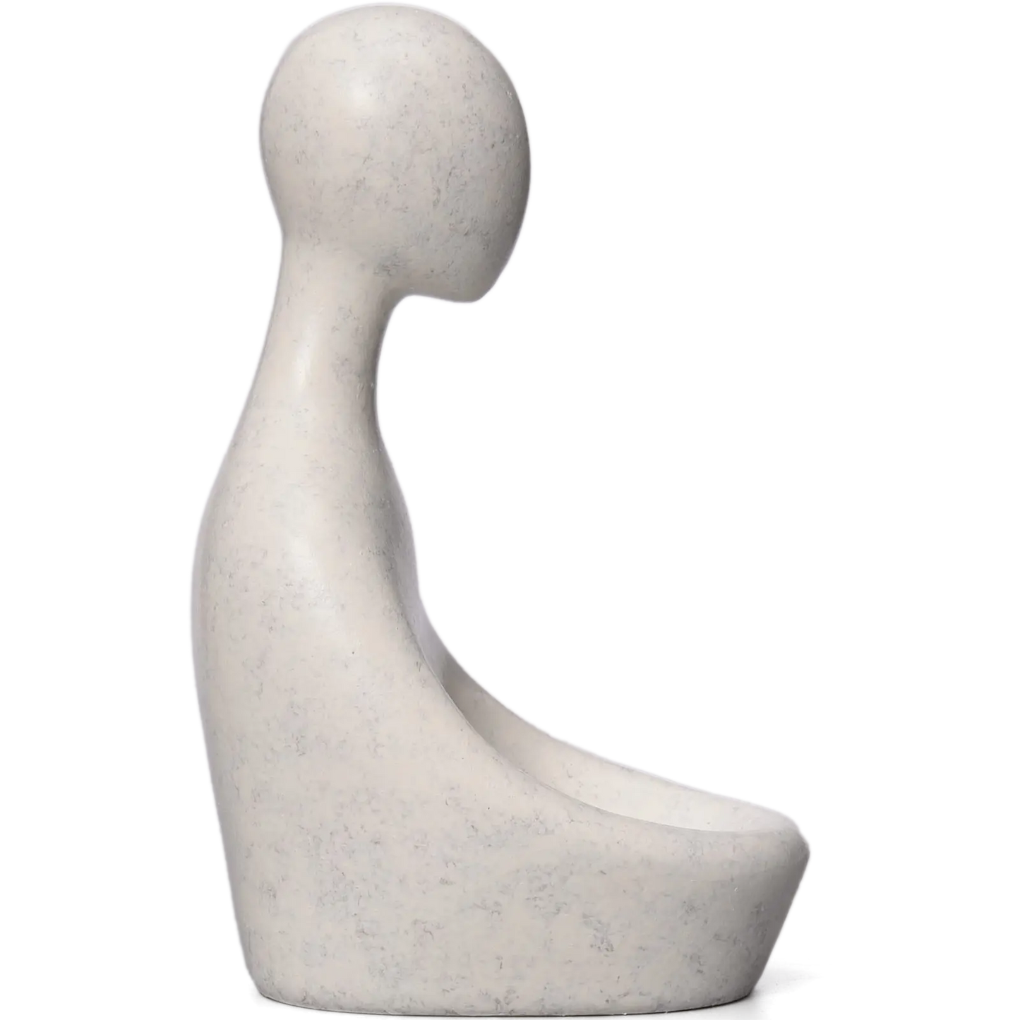 Tranquil Statuette With Glass Bowl