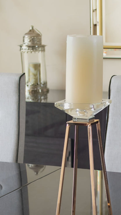 Gold Metal Candlestick Holder Stand