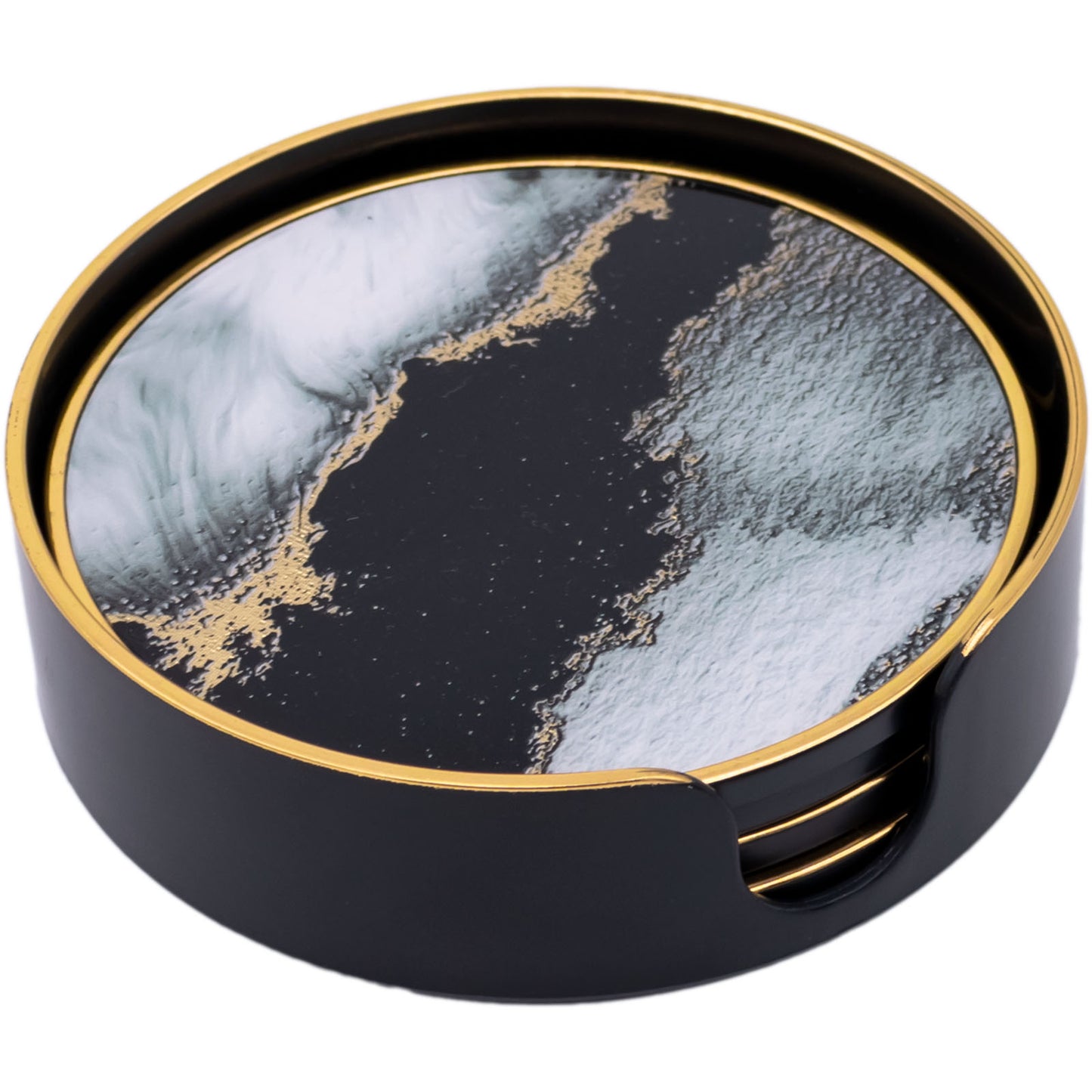 Set of 4 Abstract Round Drink Coasters