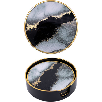 Set of 4 Abstract Round Drink Coasters