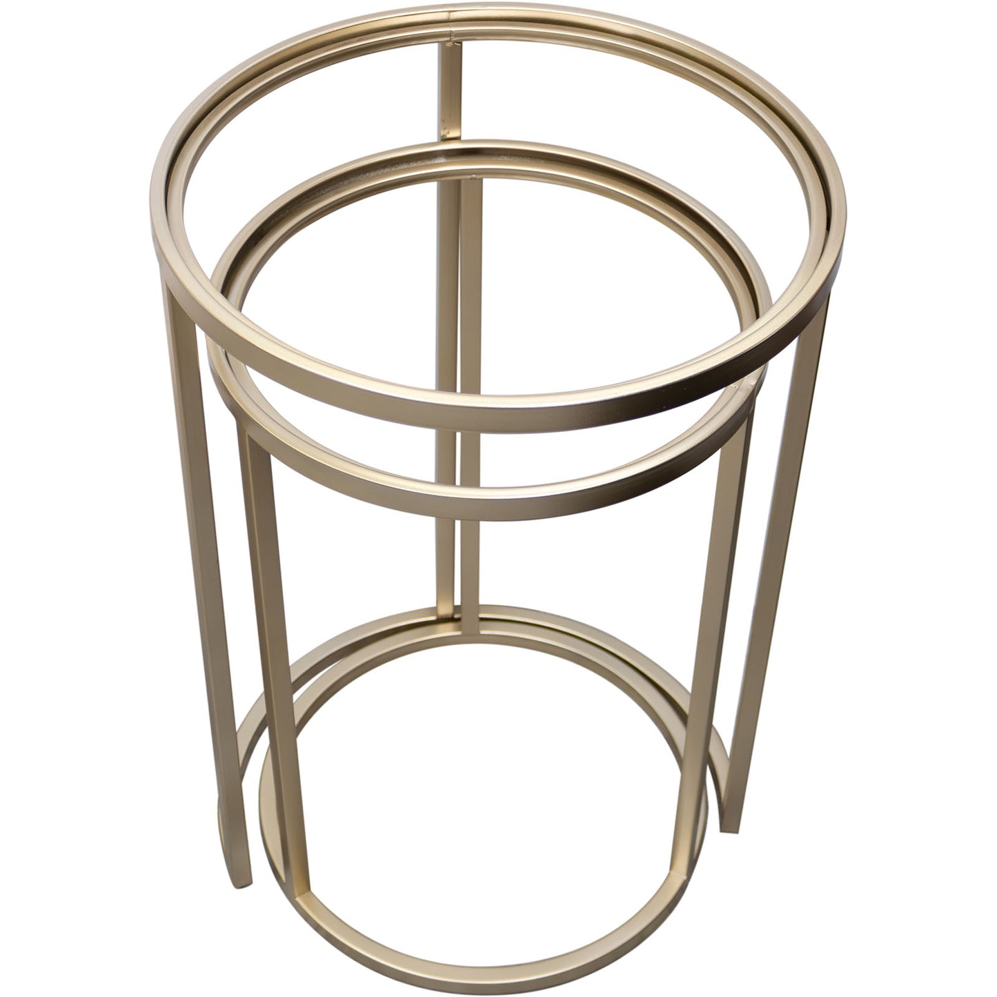 Golden Nesting Table Set - Modern Gold Frame with Decorative Marble Top