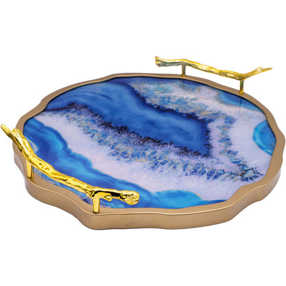 Blue Agate Theme Decor Tray