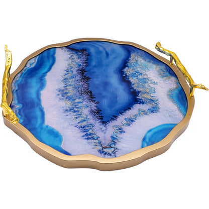 Blue Agate Theme Decor Tray