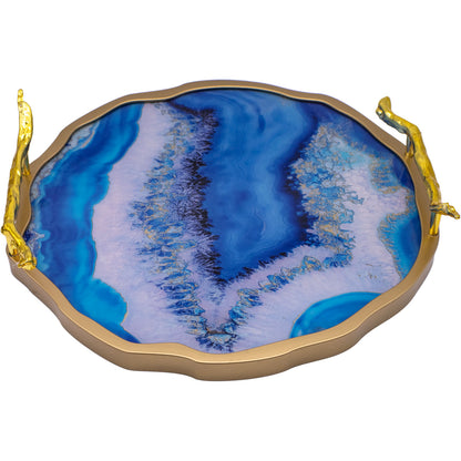 Blue Agate Theme Decor Tray