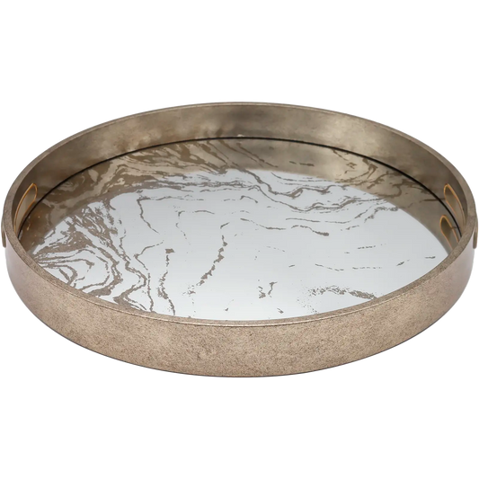 Round Marbling Decorative Coffee Table Tray