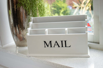 White 5 Rack Letter / Envelope / Mail Holder