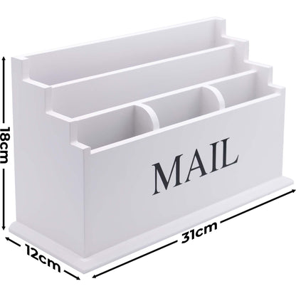 White 5 Rack Letter / Envelope / Mail Holder