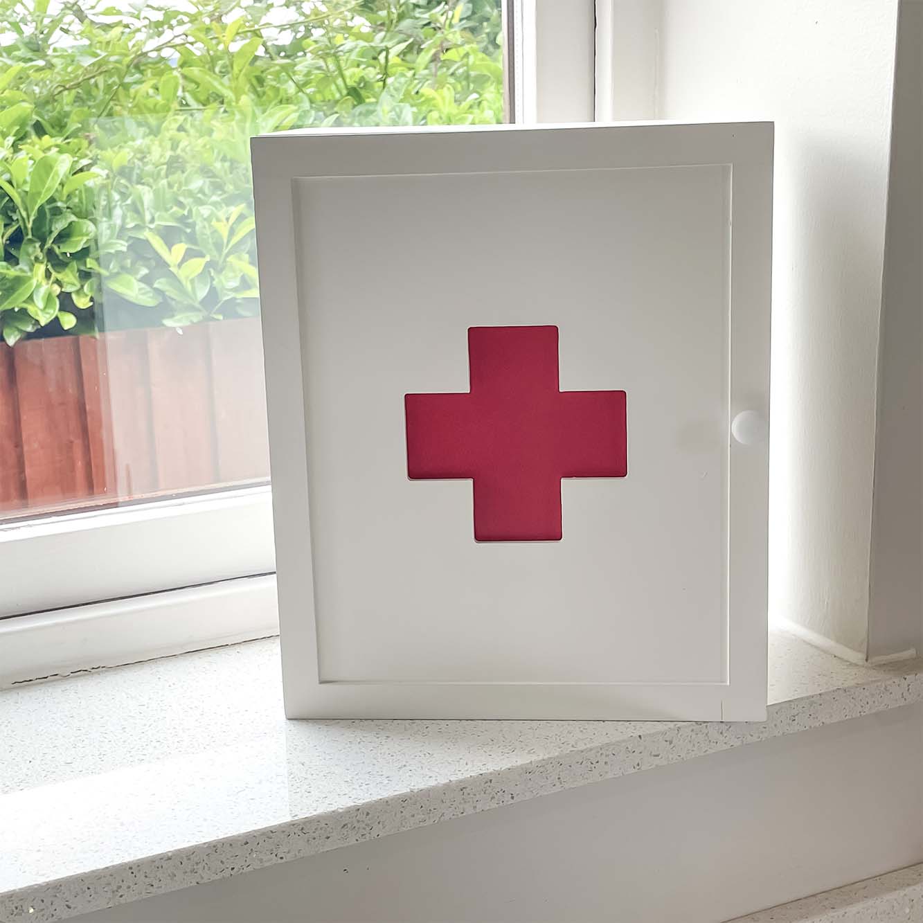 White Wall Mounted Pharmacy Medicine First Aid Box