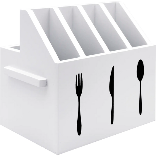 5 Compartment Cutlery Napkin Utensil Organiser