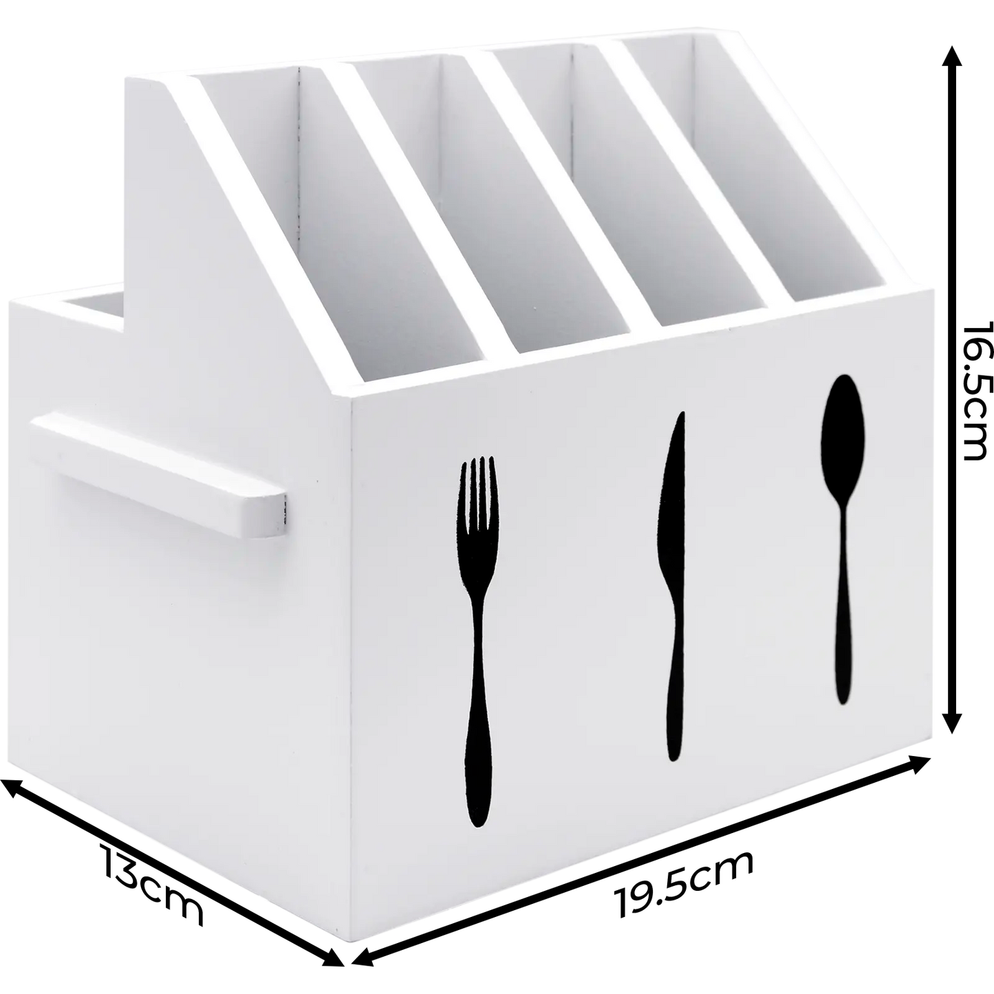 5 Compartment Cutlery Napkin Utensil Organiser