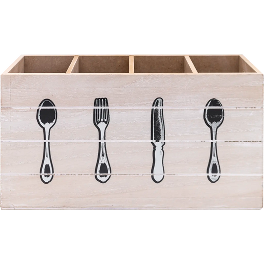 4 Compartment Cutlery Utensil Rack Organiser