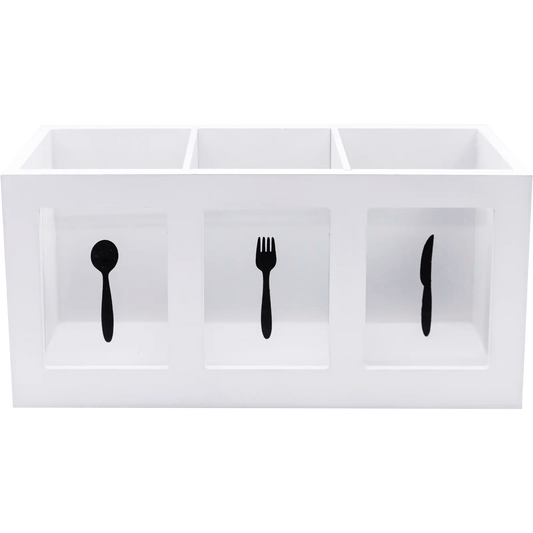 3 Compartment Cutlery Utensil Holder