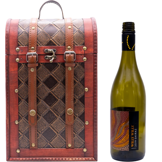 Dual Wine Bottle Holder Carrier, Geometric Rhombus