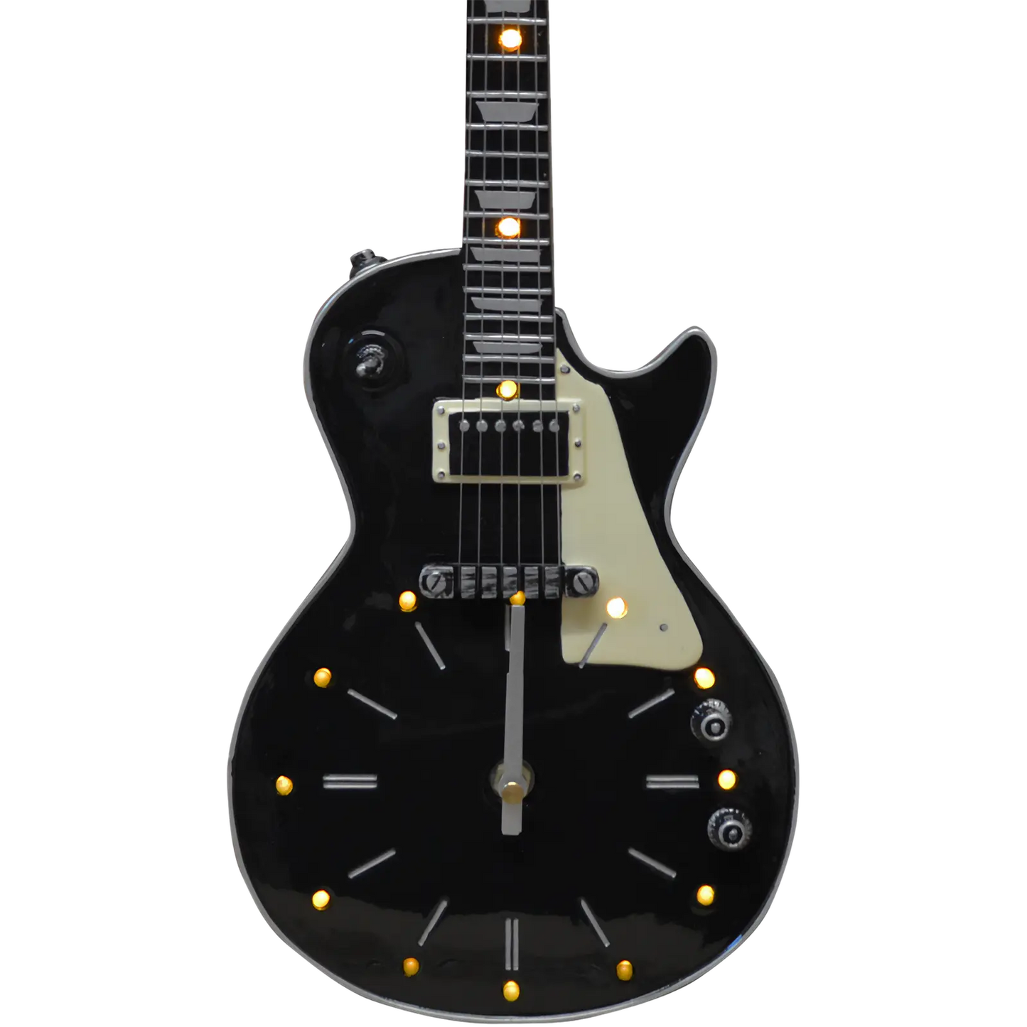 Retro LED Black Les Paul Guitar Wall Clock