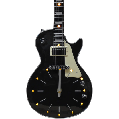 Retro LED Black Les Paul Guitar Wall Clock