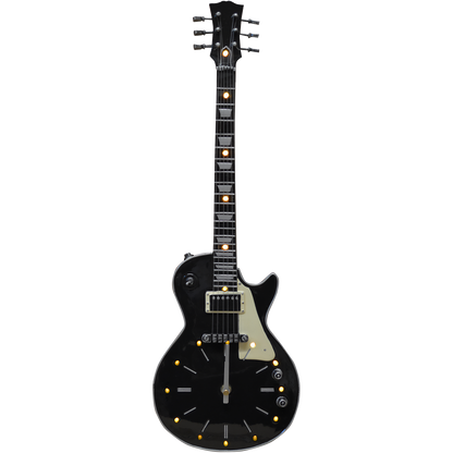 Retro LED Black Les Paul Guitar Wall Clock