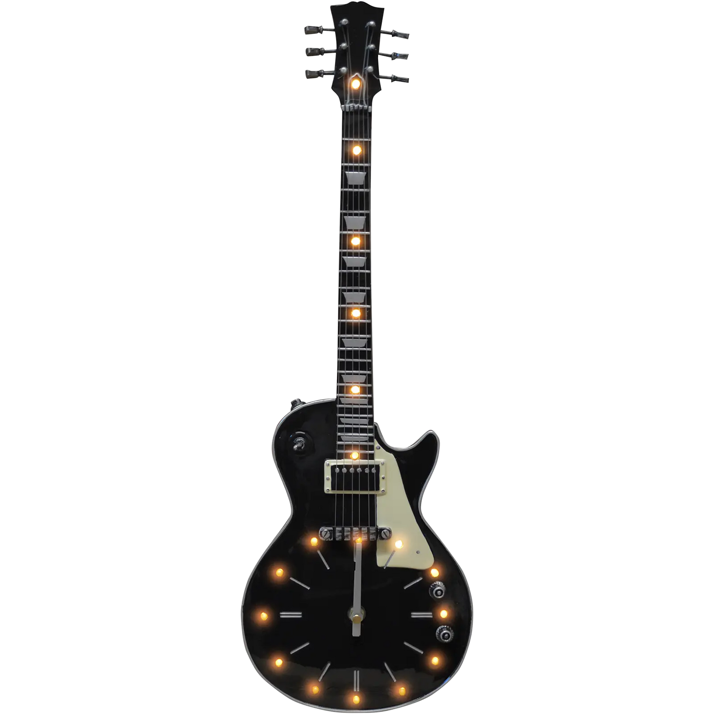 Retro LED Black Les Paul Guitar Wall Clock