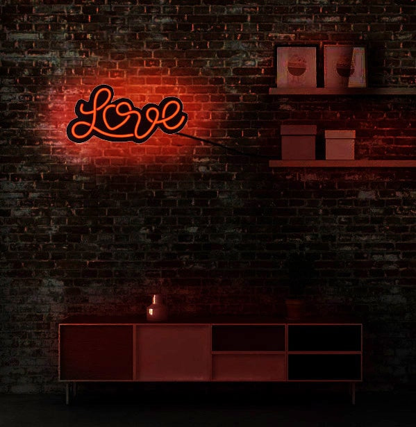 Neon Red Love - LED Light Sign