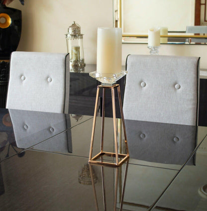 Gold Metal Candle Stand With Candle Stick Holder